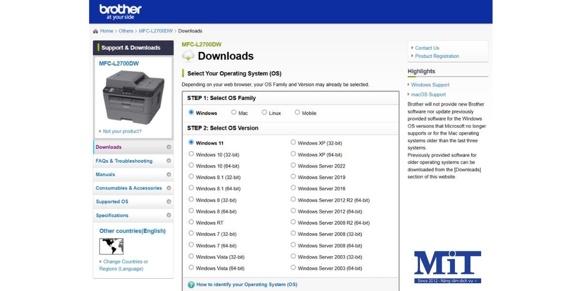 Kiểm tra trạng thái máy in Brother trong Devices and Printers của Windows
