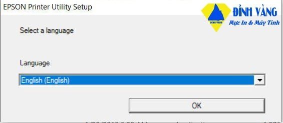 Xác nhận model máy in Epson L1800 Series trước khi cài đặt
