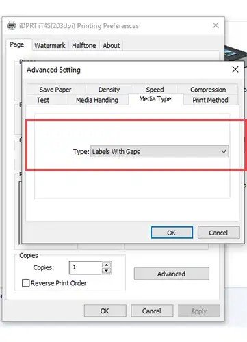 Chọn Advanced để vào chế độ Chỉnh độ đậm nhạt khi in