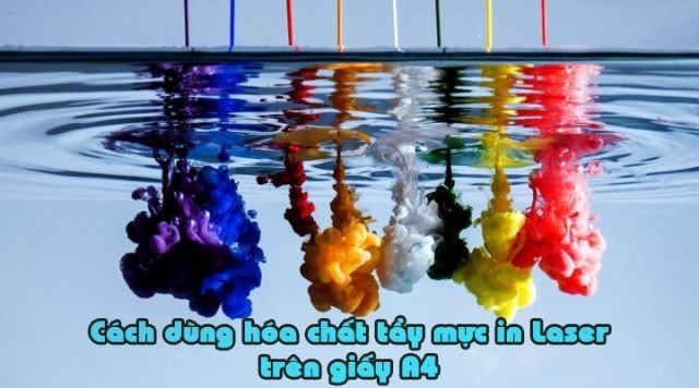 Dùng hóa chất tẩy mực in trên giấy