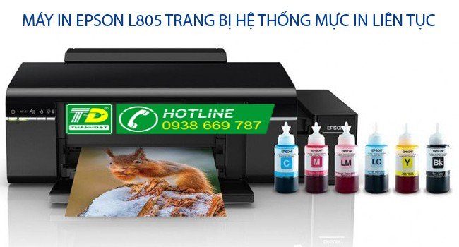 Máy in phun màu Epson L805 chuyên dụng cho in chuyển nhiệt lên ly