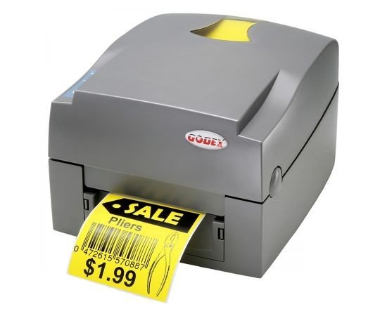 Máy in mã vạch tem decal Godex EZ1100 Plus màu đen, kiểu dáng công nghiệp, chắc chắn