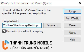 Giải nén file driver Ricoh ra Desktop để chuẩn bị cài đặt