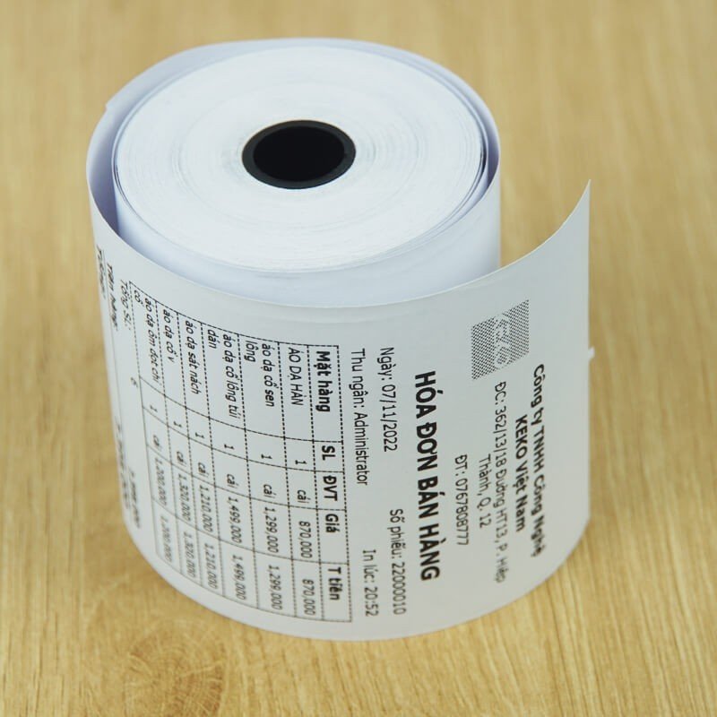 Giấy in bill cho máy in hóa đơn tại điểm bán