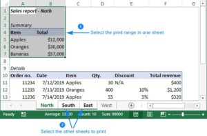 Minh họa chọn nhiều trang tính trong Excel bằng cách giữ phím Shift