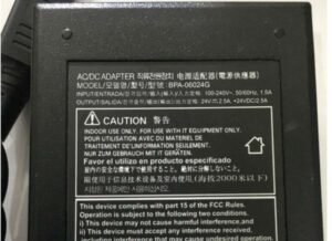 Dây nguồn máy in bill 24V 2.5A 3 chân chính hãng