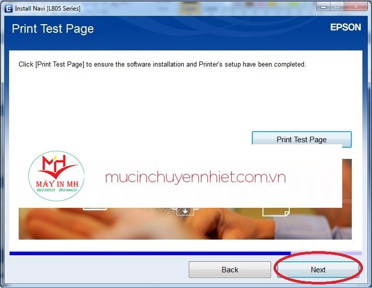 Thông báo đăng ký sản phẩm Epson sau khi cài đặt WiFi L805