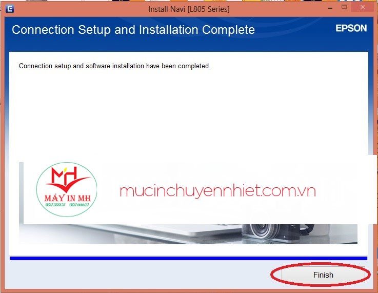 Hoàn tất toàn bộ quá trình cài đặt máy in Epson L805 qua WiFi