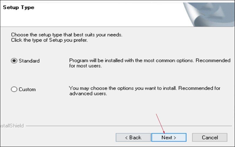 Nhấn Next để tiếp tục quá trình cài đặt driver máy in
