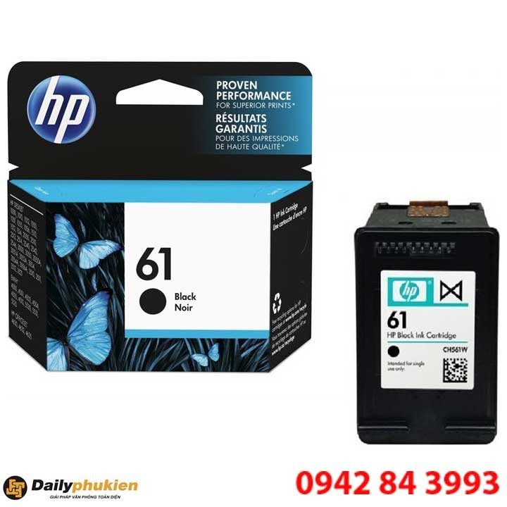 Hộp mực đen HP 61 chính hãng (Black) cho máy in HP Deskjet