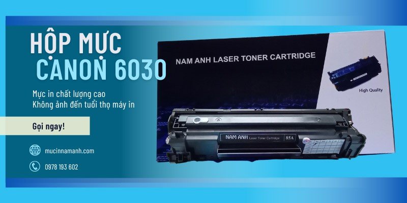 Chi tiết cấu tạo bên trong của một hộp mực máy in Canon 6030 tiêu chuẩn
