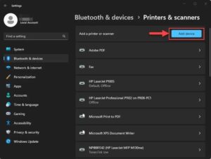 Giao diện Settings trên Windows 11, chọn Bluetooth & devices