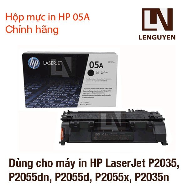 Hộp mực in HP 05A CE505A chính hãng đảm bảo chất lượng cho máy P2035
