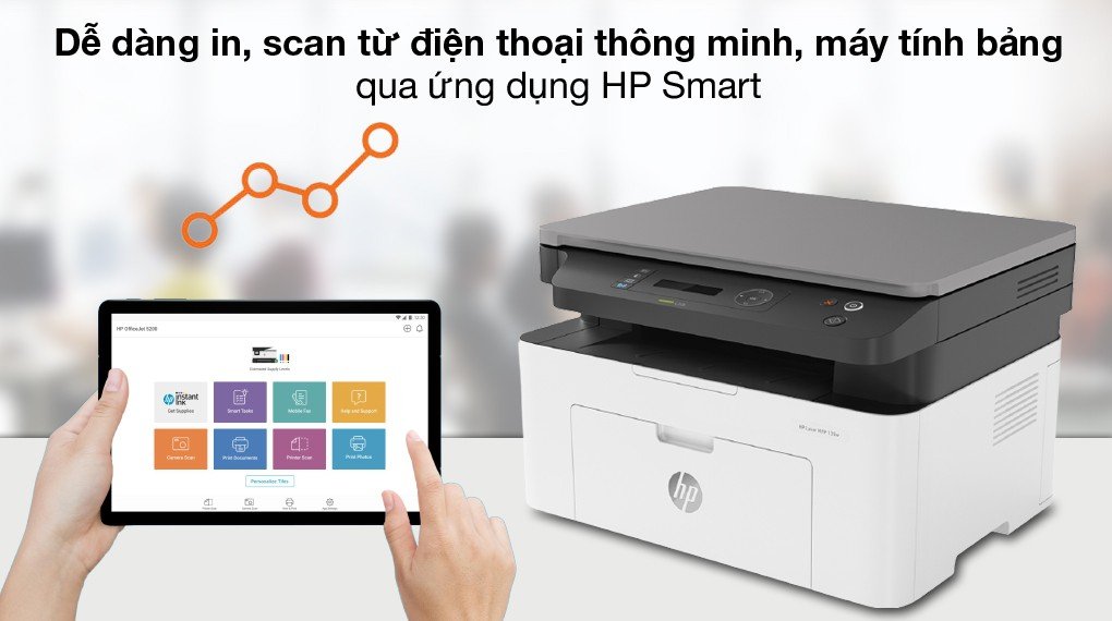 Ứng dụng HP Smart cho phép in ấn không dây tiện lợi từ máy in đa năng HP
