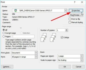 Thiết lập in hai mặt trong Excel qua Page Setup