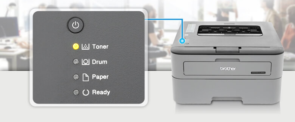 Máy in Brother HL-L2321D báo lỗi toner cần reset mực