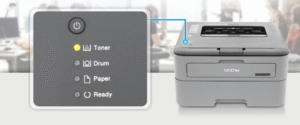 Máy in Brother HL-L2321D báo lỗi toner cần reset mực
