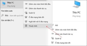 Chọn Properties từ menu chuột phải