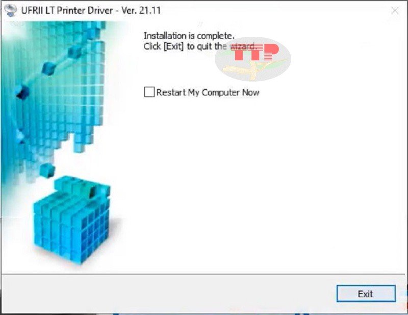 Hoàn tất quá trình cài đặt driver máy in Canon LBP 6030W