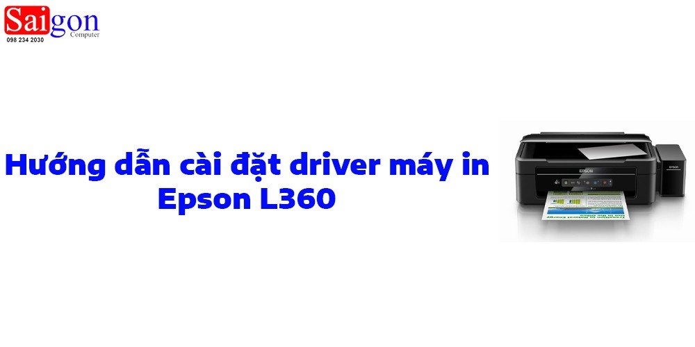 Giao diện bắt đầu cài đặt driver Epson L360 sau khi chạy file setup