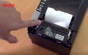 Giấy in bill bị kẹt trong máy, dấu hiệu cần chỉnh cắt giấy