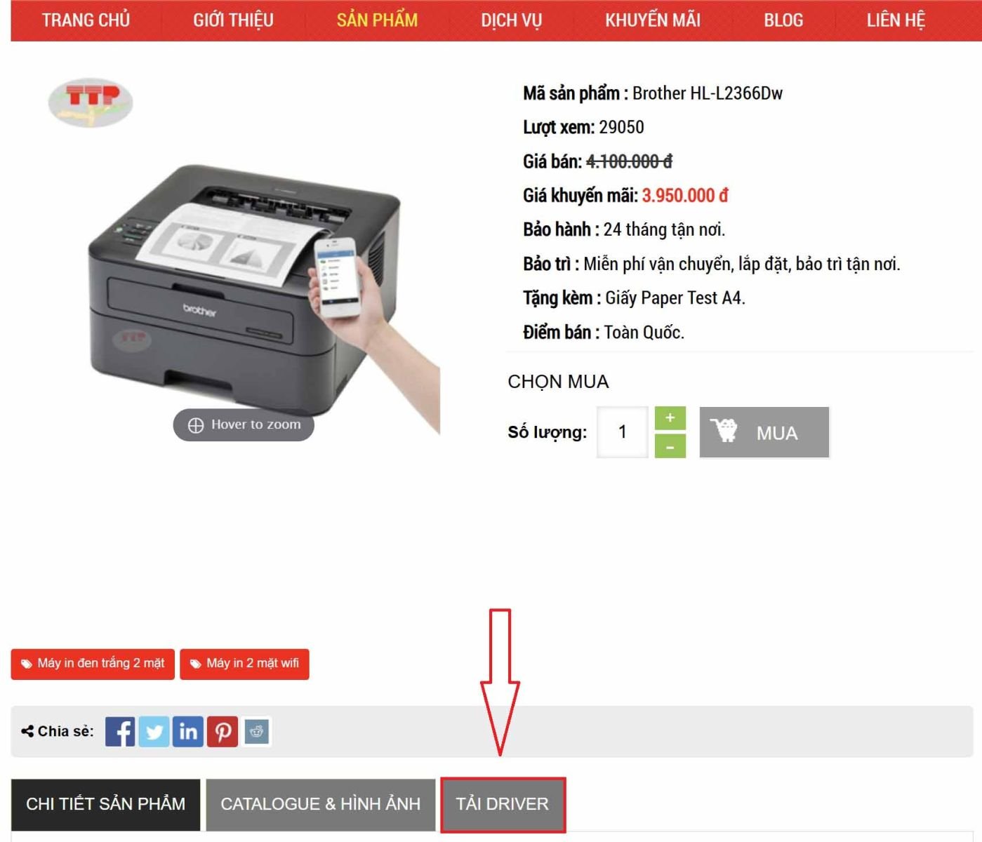 Hướng dẫn cài đặt WiFi máy in Brother HL-L2366DW