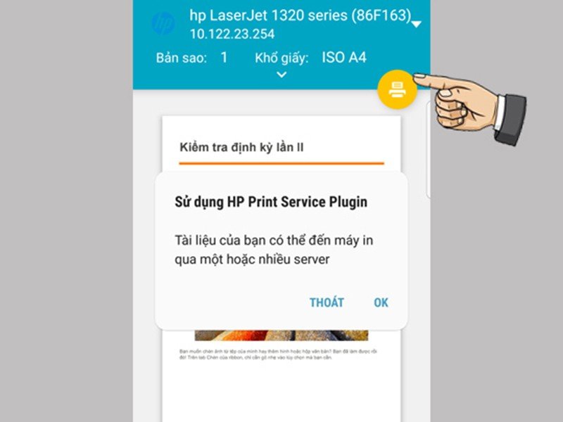 Tùy chọn cài đặt trước khi in ảnh từ điện thoại
