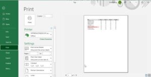 Xem trước kết quả in sau khi chọn vùng in trong Excel