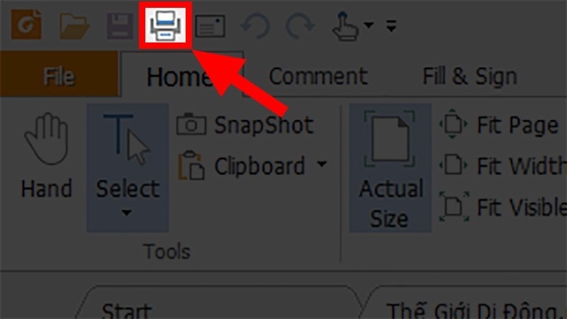 Chọn nút lệnh Print để bắt đầu quá trình in file PDF 2 mặt thủ công