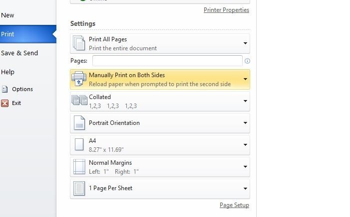 Giao diện cài đặt in 2 mặt trên máy in Brother HL-L2366DW