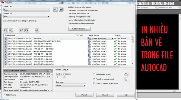 Lưu ý quan trọng để cách in nhiều bản vẽ trong CAD không gặp lỗi