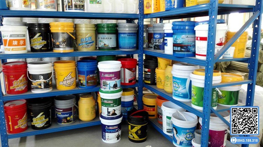 Thùng sơn in họa tiết bằng máy in chuyển nhiệt thùng sơn chuyên dụng