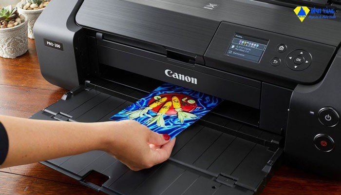 Máy in ảnh Canon PIXMA PRO-200 trong không gian làm việc