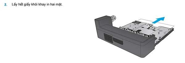 Cách xử lý giấy kẹt tại bộ phận in hai mặt tự động Duplex của HP 706N