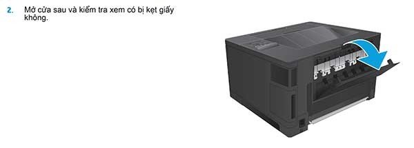 Thao tác gỡ giấy kẹt chính xác tại ngăn giấy ra của máy in HP M706N