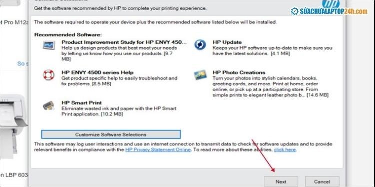 Xác nhận các bước tiếp theo trong quá trình cài đặt driver