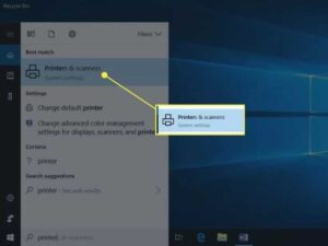 Giao diện Printers and scanners trên Windows 10