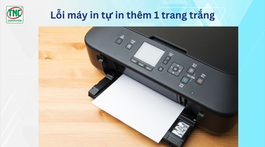 Máy in xuất ra trang giấy trắng sau khi in