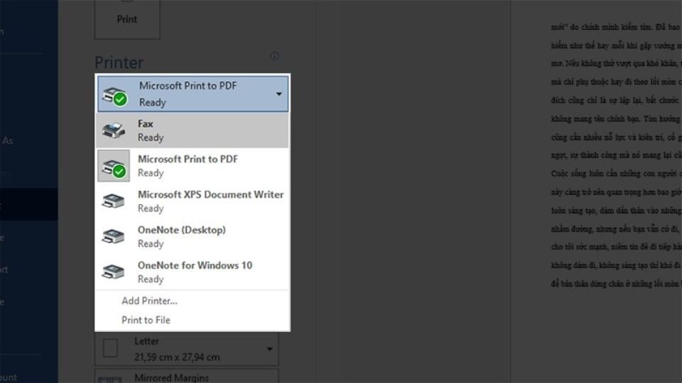 Thông báo lỗi khi máy in không thể thực hiện lệnh in khổ giấy A3