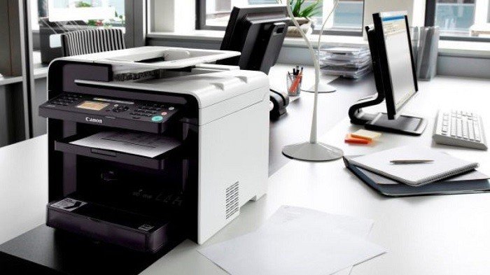 Menu cài đặt mạng trên màn hình máy in