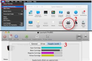 Giao diện phần mềm hiển thị mức mực ước tính của máy in HP