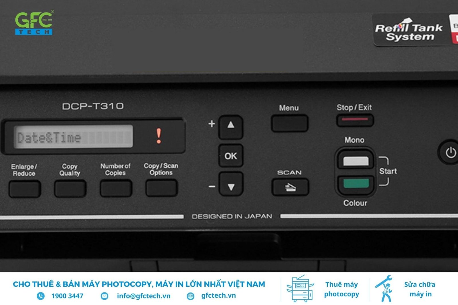 Thao tác nhấn Menu > Start > Menu và chọn số 77 trên máy in phun Brother để in báo cáo trang