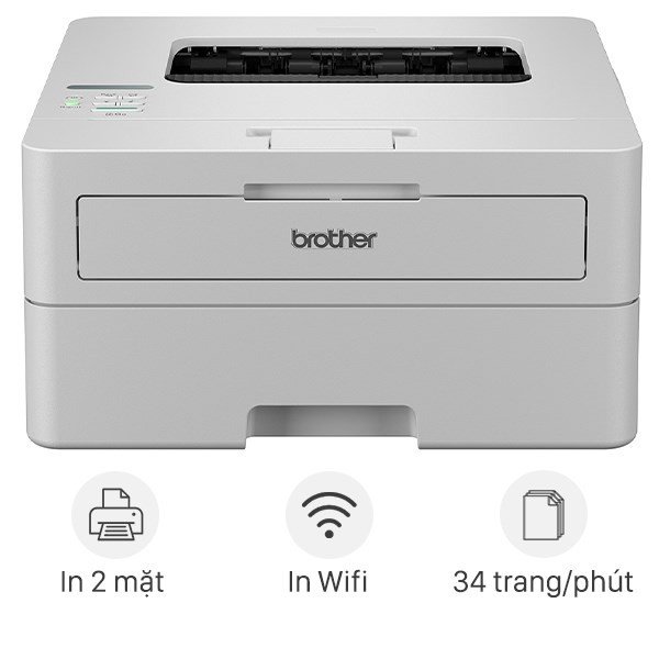 Máy in laser trắng đen Brother HL-B2180DW Wifi với tốc độ in nhanh và khả năng in 2 mặt tự động.