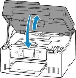 Đóng nắp máy in Canon sau khi xử lý giấy kẹt