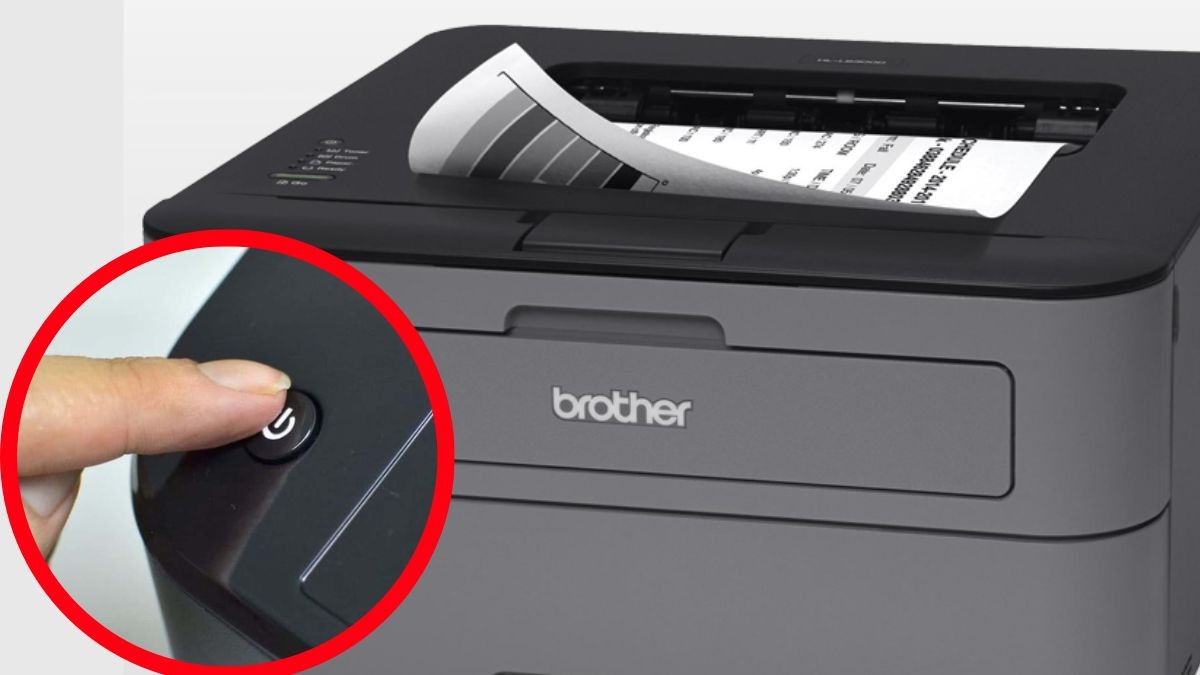 Bật lại máy in Brother và kiểm tra sau khi khởi động lại