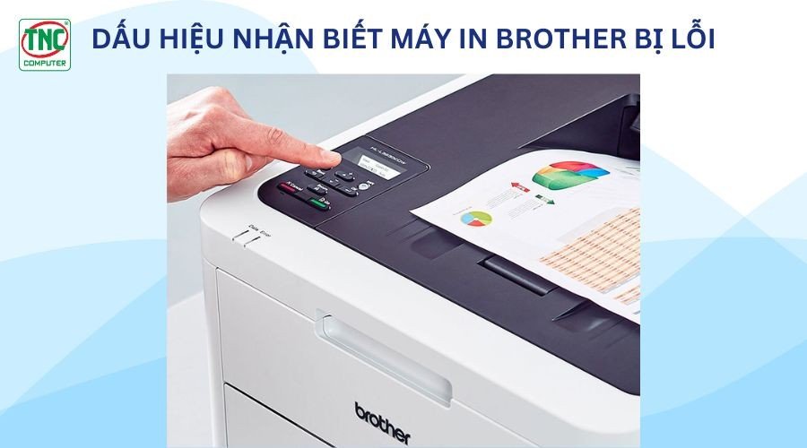 Kiểm tra đèn báo lỗi trên máy in Brother