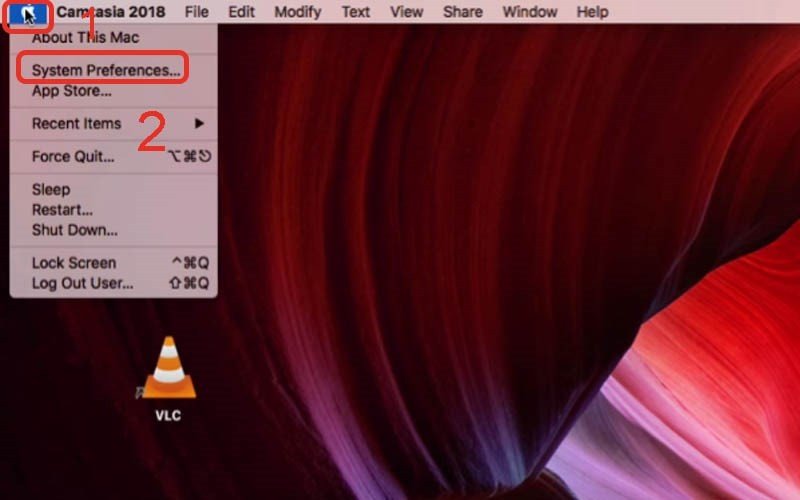 Chọn System Preferences trên Macbook