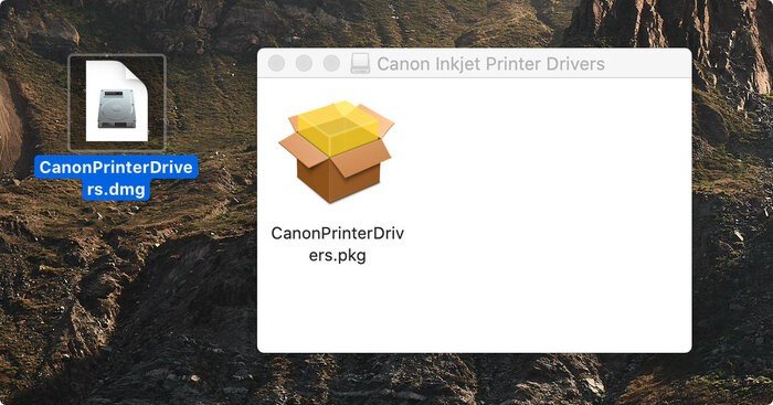 Giao diện cài đặt driver máy in trên hệ điều hành macOS để kết nối wifi
