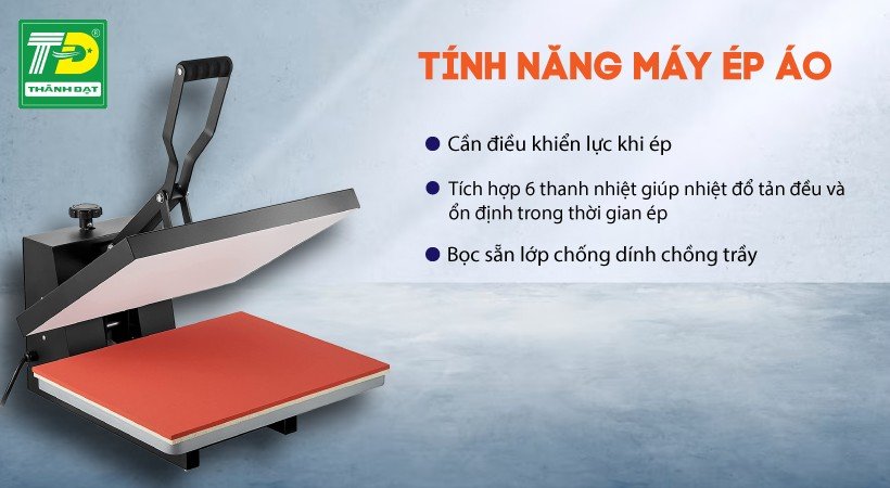 Bảng điều khiển điện tử của máy ép nhiệt in áo hiển thị thông số nhiệt độ và thời gian chính xác