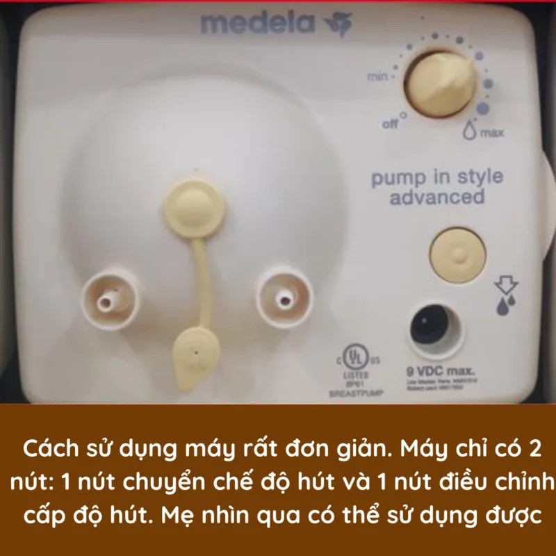 Động cơ máy hút sữa Medela Pump In Style Advanced với nút điều chỉnh lực hút
